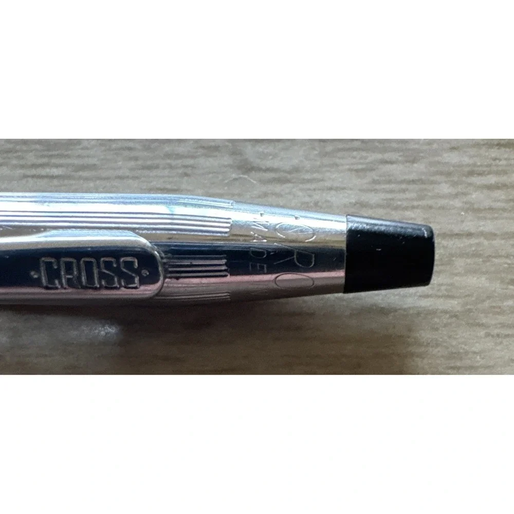 Cross Classic Century Chrome Silver PVD Micro-knurl Ballpoint Pen Vtg USA READ